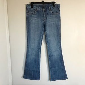 7 For All Mankind Embellished “A” Pocket Flare Jeans Size 29
